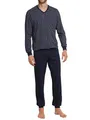 Produktbild: Schiesser Herren Lang Mit Bündchen - Nightwear Set Zweiteiliger Schlafanzug, Dunkelblau_159618, 48/ S EU