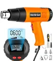 Produktbild: Tixexo Heißluftpistole 2000W Temperaturstufen 60℃- 600℃, 2 Einstellbare Heißluftfön mit LCD-Digitalanzeige, Überlastschutz, Heißluftgebläse zum Entlacken, Löten und Schrumpfen mit 6 Zubehör