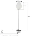 Produktbild: Lucande Stehleuchte Stehlampe Tovina Textil weiß Höhe 165 cm Wohnzimmerlampe