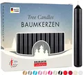 Produktbild: BRUBAKER 100er Pack Baumkerzen Wachs - Weihnachtskerzen Pyramidenkerzen Christbaumkerzen - Schwarz