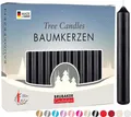 Produktbild: BRUBAKER Tafelkerze Baumkerzen aus Wachs (100er Pack Christbaumkerzen, 100-tlg., Wachskerzen für Weihnachtsdekoration, bunte Weihnachtskerzen), rauchfreie und geruchsneutrale Pyramidenkerzen