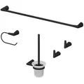 Produktbild: Vicco Badzubehör-Set, Schwarz, Metall, Rechteckig, 16x8.8x6.9 cm, Badaccessoires
