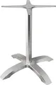 Produktbild: Bolero Tischfuß mit Fußkreuz gebürstetes Aluminium 68cm hoch
