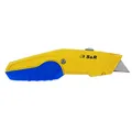 Produktbild: S&R Schnellwechssel Profi Teppichmesser/Cuttermesser 168mm, SK5 Klinge 3-stufig, Wechsel per Knopfdruck, 5 Klingen