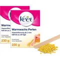 Produktbild: Veet Warmwachsperlen Bienenwachs für elektrische Wachsgeräte 2 x 230g mit Spatel