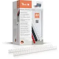 Produktbild: Peach Plastikbinderücken A4 | 20mm | 175 Blatt | 100 Stück | weiß | PB420-01