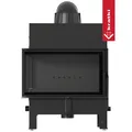 Produktbild: Kamineinsatz aus Stahl KRATKI FLOKI S links 8 kW Ø 160 schwarz Verkleidung