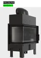 Produktbild: Kamineinsatz aus Stahl KRATKI FLOKI S links 8 kW Ø 160 schwarz Verkleidung