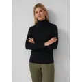 Produktbild: s.Oliver Longpullover Strickpullover Slim-Fit-Pullover mit Ajour-Details schwarz 4XL (48)