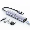 Produktbild: Multifunktionaler Hub-Adapter-Splitter USB 3.0 - 3x USB Ethernet RJ-45 USB-C PD