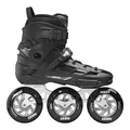Produktbild: Roces Unisex – Erwachsene EGO 3X110 TIF Inline-Skates, Black-Silver, 39