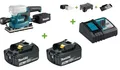 Produktbild: Makita DBO382Z Akku-Schwingschleifer 18V DBO382 + 2x Akku 3Ah + Ladegerät