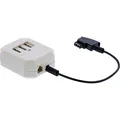 Produktbild: 1 x InLine TAE Adapter TAE-F Stecker an TAE NFF + RJ11 6P4C Buchse,0,2m beige