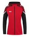 Produktbild: JAKO Damen Kapuzenjacke Performance, Rot/Schwarz, 40