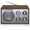 Produktbild: UKW-Radio mit Bluetooth & AUX, RXN 180 WN, Walnuss Alu Optik, Blaupunkt, NEU
