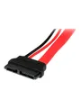Produktbild: StarTech.com 6in Slimline SATA to SATA Adapter with Power - Slim SATA (F) to SATA (M) - Slimline Serial ATA to SATA (SLSATAADAP6) - SATA adapter