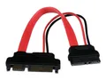 Produktbild: StarTech.com Slimline SATA auf SATA Adapter mit Strom Buchse/Stecker 15cm - SATA-Adapter - Serial ATA 150/300/600 - Slimline SATA (W)