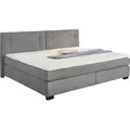 Produktbild: Boxspringbett - 240 x 200 cm - Hellgrau - Mikrofaser - Hellgrau