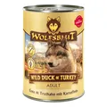 Produktbild: Wolfsblut Wild Duck & Turkey Hundenassfutter Adult getreidefrei 395 g Ente & Truthahn