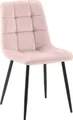 Produktbild: CLP Esszimmerstuhl Antibes Samt gesteppt | 150 kg Tragkraft | Ohne Armlehne,pink
