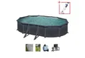 Produktbild: Gre Ovalpool GRANADA (Komplett-Set, 5-tlg), Maße inkl. Stützen 610 x 575 x 132 cm