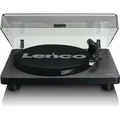 Produktbild: Lenco L-30BK - Plattenspieler mit Riemenantrieb und Holzgehäuse - USB/PC-Encoding - Auto-Stopp-Funktion - Schwarz - Schwarz
