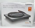 Produktbild: Lenco Wooden Turntable MMC Cartridge PC Encoding Plattenspieler Black #KT8985X-