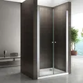 Produktbild: i-flair Duschtür 72-76 cm - Höhe: 185 cm, Duschabtrennung aus durchsichtigem 6 mm ESG Sicherheitsglas mit Nanobeschichtung
