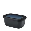 Produktbild: Mepal Multi Bowl Cirqula Rectangular - Mikrowellen Geschir - Geeignet als Luftdichte Aufbewahrungsbox für den Kühlschrank, Mikrowellengeschirr & als Frischhaltedosen - 750 ml - Nordic black