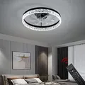 Produktbild: Deckenventilator mit LED Beleuchtung Deckenlampe Ventilator D3304 Ø 50cm mit Fernbedienung Lichtfarbe/Helligkeit einstellbar dimmbar LED Deckenleuchte fan ceiling light (D3304)