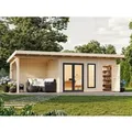Produktbild: Palmako Holz-Gartenhaus Aurelia Pultdach Unbehandelt 739 cm x 300 cm 20,3 m²