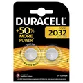 Produktbild: Batterien Duracell Knopfzelle DL/CR 2032 2 Stück im Blister, 3 V Lithium, Kapazität 220 mAh Du2032-2
