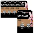 Produktbild: 5x Duracell Knopfzelle Lithium CR2032 DL2032 3V Batterien 2er Blister