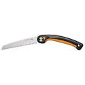 Produktbild: Fiskars Plus Klappsäge, Für dicke Stämme und Äste, 3 Schneidpositionen, Scharfes Power Tooth-Blatt, Grobzahnung, Blattlänge: 21 cm, Schwarz/Orange, SW69, 1067553