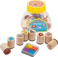 Produktbild: Goki Holz Stempel Wilde Tiere inkl. Aufbewahrungsbox von Gollnest&Kiesel 8 Stk.