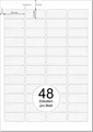 Produktbild: PRINTATION Folien-Etiketten klar transparent (B45,7xH21,2mm) 25xA4 à 48 Eti. 1431480-NK