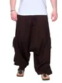 Produktbild: Kunst und Magie Herren Goa Haremshose in klassischen Farben, Größe:4XL, Farbe:Braun