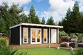 Produktbild: Gartenhaus Blockhaus  Pultdach 44 mm Sizilien 2 grau 595x350 cm Lasita