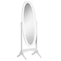 Produktbild: HOMCOM Standspiegel Ovale Shabby Chic Stil Einstellbare Neigung Abm. 48L x 46l x 147H cm MDF Weiß
