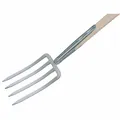 Produktbild: Spatengabel silber 4 Zinken T-Stiel 85cm Grubber Hacken Gartenhacke TOP Terrasse