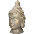 Produktbild: Ecd Germany - Buddha Figur Kopf Statue 53 Cm, Polyresin, Bronzeoptik, Für Yoga, Feng Shui Oder Meditationsraum, Haus, Wohnung & Garten, Innen/außen, Garten Dekoration Deko Skulptur Dekofigur Gartenfigur