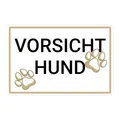 Produktbild: Vorsicht Hund Schild 200x300mm wetterfestes Schild Achtung Hundeschild Weiss