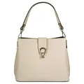 Produktbild: Umhängetasche CLUTY, Damen, Gr. B/H/T: 25cm x 21cm x 13cm onesize, beige, Leder, leicht glänzend, unifarben, Taschen Umhängetasche, echt Leder, Made in Italy