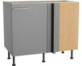 Produktbild: Optifit Eckunterschrank Mats825 BxTxH 100 x 58,4 x 87 cm basaltgrau matt zerlegt