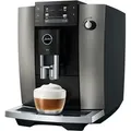 Produktbild: JURA Kaffeevollautomat 15828 E6 (ED), Dark Inox, 17 Spezialitäten, Hot&Light Brew, Energiesparmodus braun