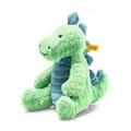 Produktbild: Steiff Plüschtier Spott Stegosaurus grün-Petrol 28 cm, Kuscheltier Dinosaurier, Soft Cuddly Friends, Markenplüsch mit Knopf im Ohr, für Babys von Geburt an