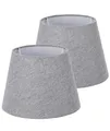 Produktbild: Navaris 2x Lampenschirm aus Leinen - 2er Pack E27 Lampen Schirm für Tischlampe