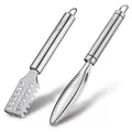 Produktbild: Zite Fishing Fischschuppen-Entferner-Set - 2-TLG zum einfachen Entfernen von Fischschuppen - Fischschuppenschaber & Fischschaber Rostfrei - Fischentschupper Set