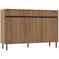 Produktbild: Selsey Sideboard, Eiche, Metall, 6 Fächer, 3 Schubladen, Rechteckig, 148.6x100x40 cm, Wohnzimmer, Kommoden & Sideboards, Sideboards