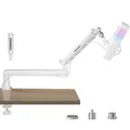Produktbild: Aokeo AK-55 Mikrofonarm für den Schreibtisch, niedriges Profil, verstellbar, geeignet für Aokeo Yeti, Snowball iCE, HyperX QuadCast, SoloCast, Elgato Wave usw